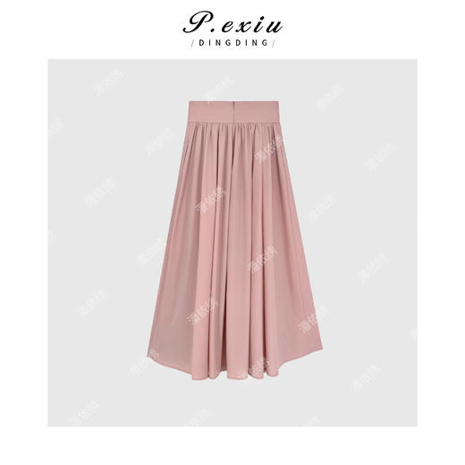 04-3潘依绣丁丁宠粉PanYiXiu/潘依绣【仲夏桃桃】多巴胺色彩后拉链百褶半身裙 WH00156 商品图2