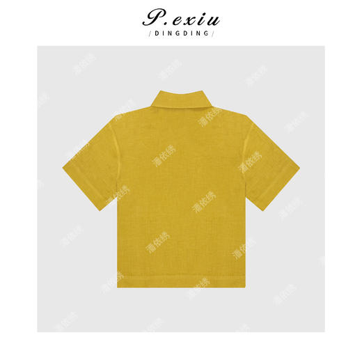 04-3潘依绣丁丁宠粉【橘子岛】100%亚麻港风复古短袖衬衫 M8667 商品图2