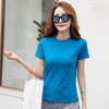 【双色系！新款潮流】232 短袖t恤女打底衫夏白色修身小圆领上衣内搭抹茶绿新款潮。xb 商品缩略图3