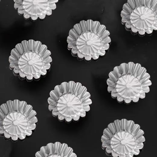 200个 B103#一次性铝箔菊花盏 蛋挞模菊花盏马蹄糕钵仔糕果冻锡纸杯 商品图0