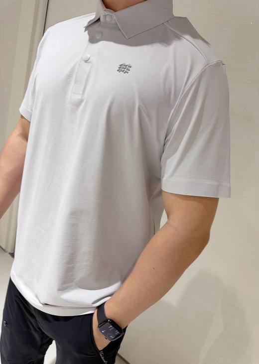 410-1 两棵树 压胶工艺 速干排湿抗菌 男士翻领短袖 跑量特价 商品图5