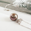 【天然正品】AU585白金镶天然近完美约11.2MM大溪地海水珍珠吊坠项链 250326NJS18 商品缩略图2