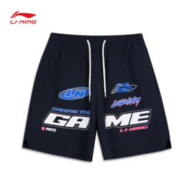 李宁X英雄联盟联名系列男子宽松休闲短裤AKSV161