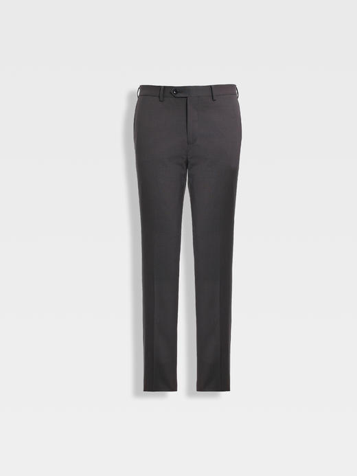 callisto咖色舒尔特鸟眼纹绵羊毛西裤 商品图0