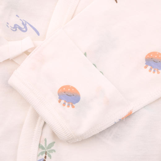 棉果果夏季新品男童女童新生儿纯棉凉感防蚊5A抗菌长袖半背衣M201110226205 商品图2