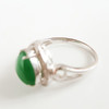 【天然正品】A货翡翠AU750白金镶钻镶天然细腻糯种满绿水滴蛋面翡翠戒指 14.5号（戒圈可改）141125AH16 商品缩略图2