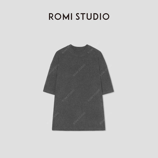 ROMISTUDIO黑色圆领磨毛短袖T恤RWCSS41733 商品图0