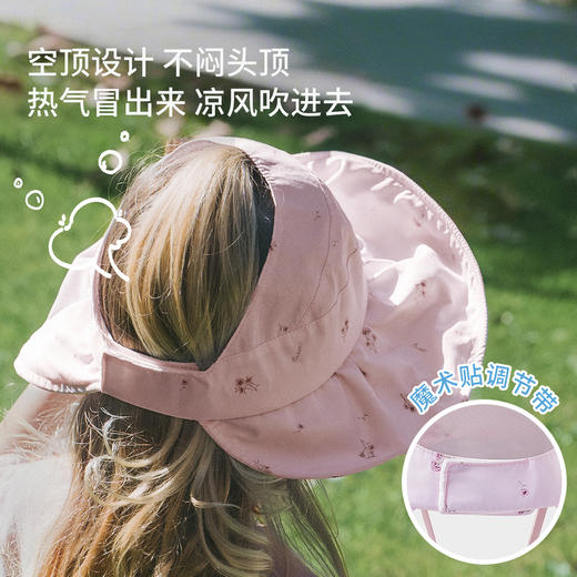 【婴童防晒】嫚熙儿童夏季大帽檐防晒空顶帽户外宝宝遮阳防紫外线帽子 商品图2
