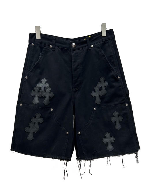 男款毛边破损休闲短裤he009 商品图0