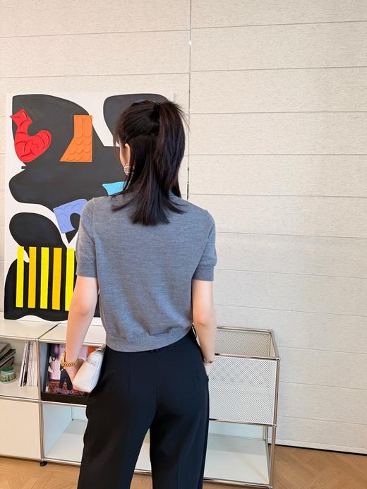 古驰 最新款灰色高领针织短袖 商品图4