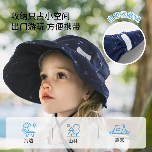 【婴童防晒】嫚熙儿童夏季大帽檐防晒空顶帽户外宝宝遮阳防紫外线帽子 商品图4