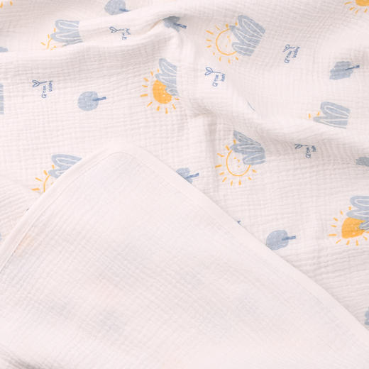 棉果果夏季新品男童女童防蚊5A抗菌双层纱布裹巾2条装(80*80cm)M205553200140 商品图2