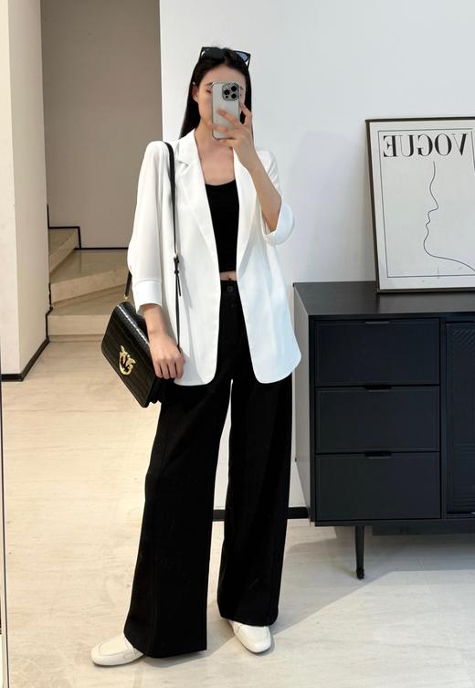 【哥di同款】限时秒杀！高端直筒西装裤，自带微弹力，垂感免烫、上身有型！舒适！ 商品图0