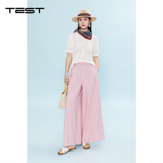 夏上新显瘦不挑身材薄款透气宽松慵懒风针织衫1262069 商品图1