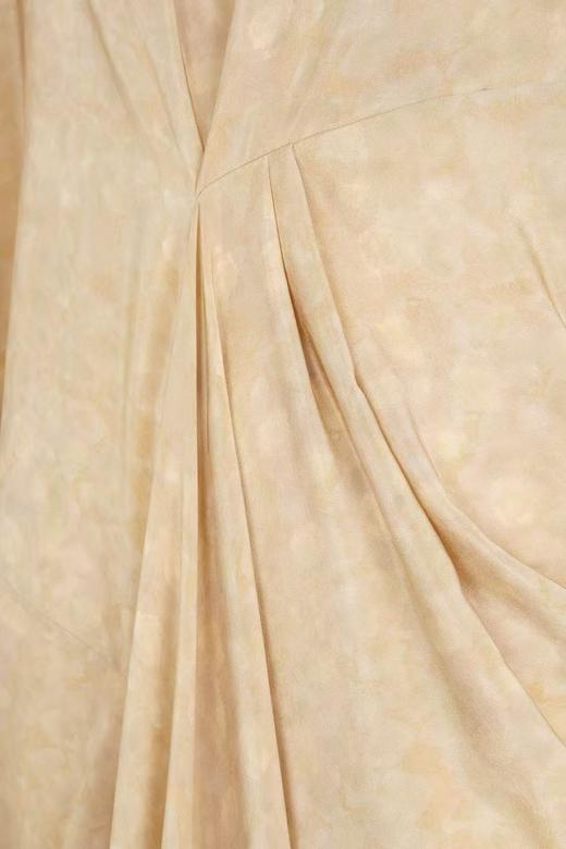 Cortana 26SS 薄杏晕染MAYU垂褶真丝连衣裙 商品图5