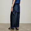 【林栖设计小店】方圆万象|靛蓝色丝棉复古印花百搭夏新款围腰屁帘2962094 商品缩略图3