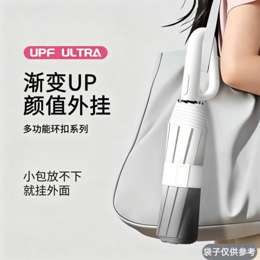 【颜值外挂❗️渐变环扣全自动晴雨两用伞】便携挂伞 晴雨两用 一秒开收 女太阳伞防晒防紫外线遮阳便携男加大号雨伞 商品图2