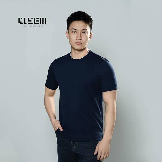 4158m  简初SILK轻奢圆领T恤 商品图0