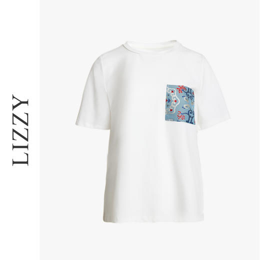 LIZZY都市休闲气质显瘦简约通勤百搭t恤短袖上衣8068 商品图4