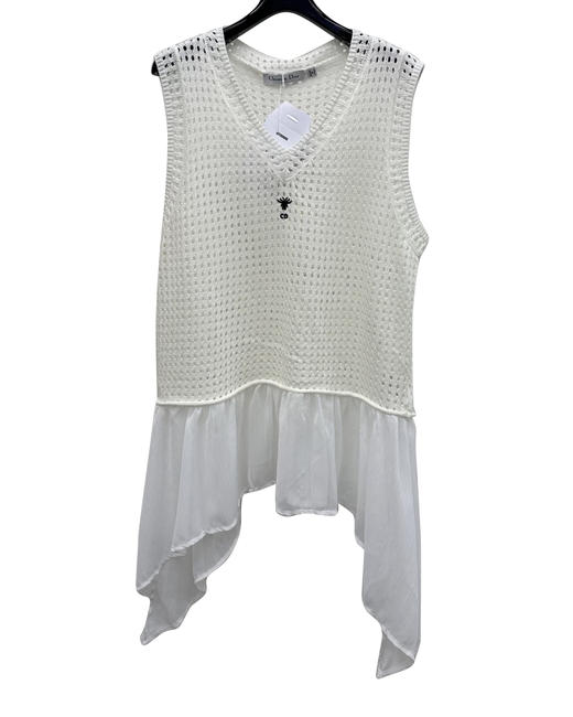 女款纱织拼接镂空针织背心ba010 商品图0