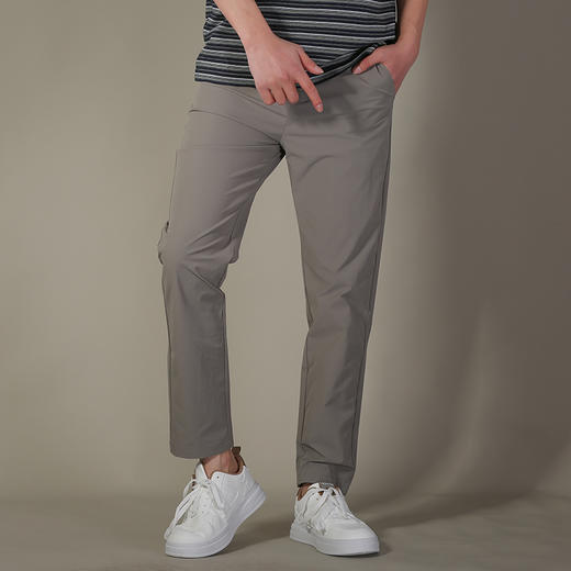 DRONKOO 2026 正常腰左袋绣线织唛后袋四竖绣线直弹薄休闲长裤 商品图1