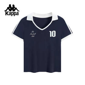 XY｜Kappa卡帕背靠背短袖t恤女2025新款夏季翻领polo衫运动休闲上衣
k0f62pd02-906