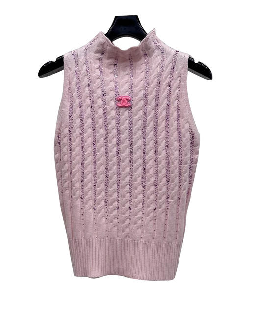 女款闪钻立领针织背心fe025 商品图0