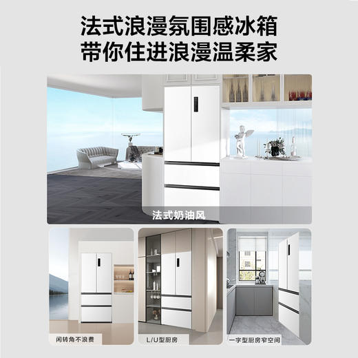 TCL大无界466升T9法式多门四开门58cm超薄零嵌入式底部散热双净味冰箱 R466T9-DQ 商品图9