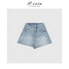 04-3潘依绣丁丁宠粉潘依绣 夏日氛围感韩系水洗磨破百搭牛仔短裤 D6507 商品缩略图1