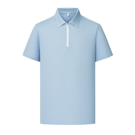 半身缘男装 夏季商务微弹亚麻抗菌防晒短袖POLO衫877 商品图9