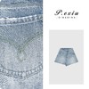 04-3潘依绣丁丁宠粉潘依绣 夏日氛围感韩系水洗磨破百搭牛仔短裤 D6507 商品缩略图0