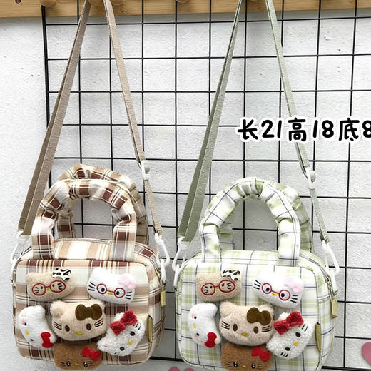 格纹猫咪斜挎包手机包-纪念日百货门店同款170697701 商品图3