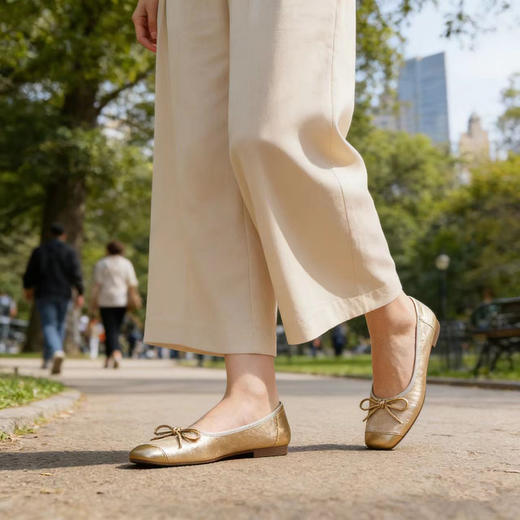 EEKNYUU法式绸缎蛋卷鞋 ，柔软鞋底，绸缎面料，小巧蝴蝶结，多种风格穿搭 商品图7