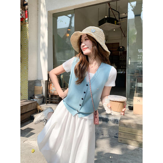 <曾小咸推荐>4.12现货秒杀 ！微信超特价！韩系2色v领针织马甲背心 日常159.99 立减100 秒杀59.99！！ 商品图1