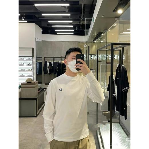 麦穗fred perry 经典百搭长袖圆领套头长袖T恤 商品图2