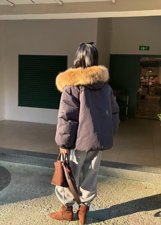 【门店同款】ENJOY冬季大毛领牛角扣羽绒服 167994713 商品图2