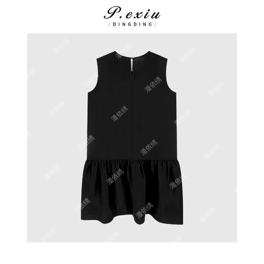 04-3潘依绣丁丁宠粉【仲夏小调】醋酸简约优雅拼接捏褶花苞连衣裙SH0096 商品图2