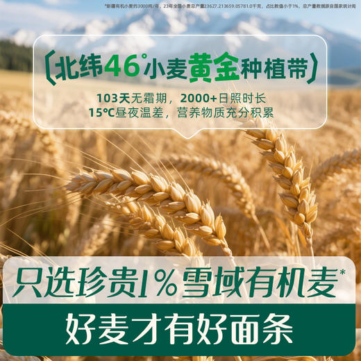 【内享汇】英氏有机婴幼儿面条200g 阿勒泰雪域有机小麦 商品图3