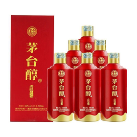 2022年，2023年茅台醇酱香之心，茅台集团保健公司出品，53度柔和酱香型白酒，整箱500ml*6瓶。