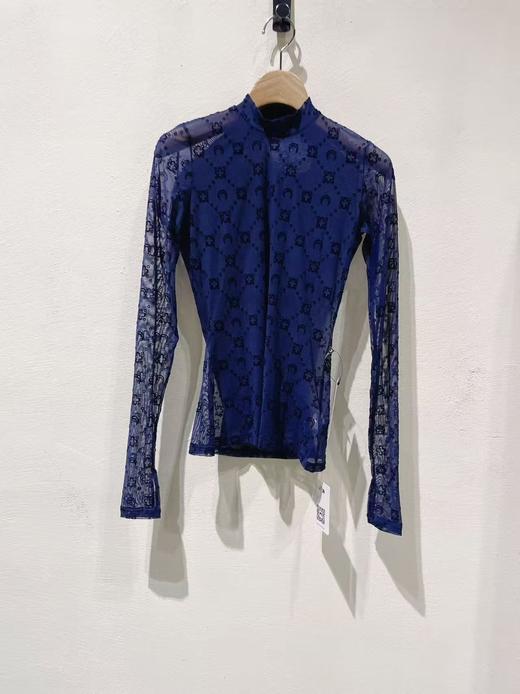 女款微透网纱长袖上衣la 商品图0