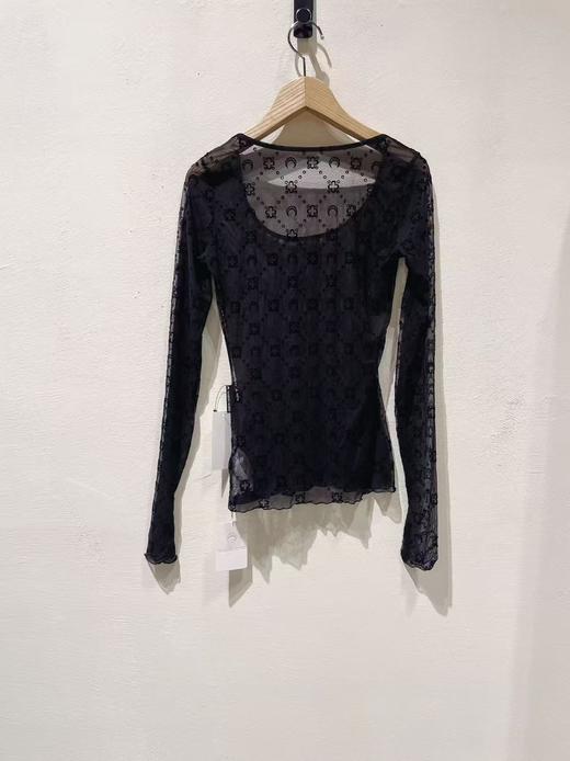 女款微透网纱长袖上衣he 商品图1