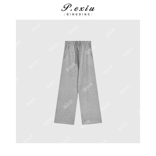 04-3潘依绣丁丁宠粉【极简定义】重磅100%棉夹花灰垂感休闲裤 7029-2T 商品图1