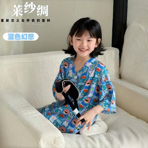 【莱赛尔天丝材质】居家遛弯 亲子优选 | 莱纱绸-涂鸦家居服 短袖+裤子套装 空调房 零感丝滑软糯 7种花色可选 [80-170cm L/XL] 商品图2