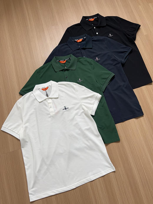 原单正品比音勒芬珠地网眼刺绣小人polo短袖，四个色170-190 商品图0