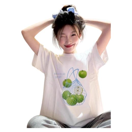 （3件起拍，单拍不发货）2026花型全面升级品质纯棉韩系印花T恤短袖全包边yc0420014 商品图6