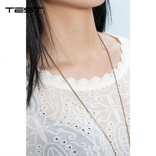 夏上新宽松显瘦气质通勤蕾丝百搭气质针织衫1262068 商品图2