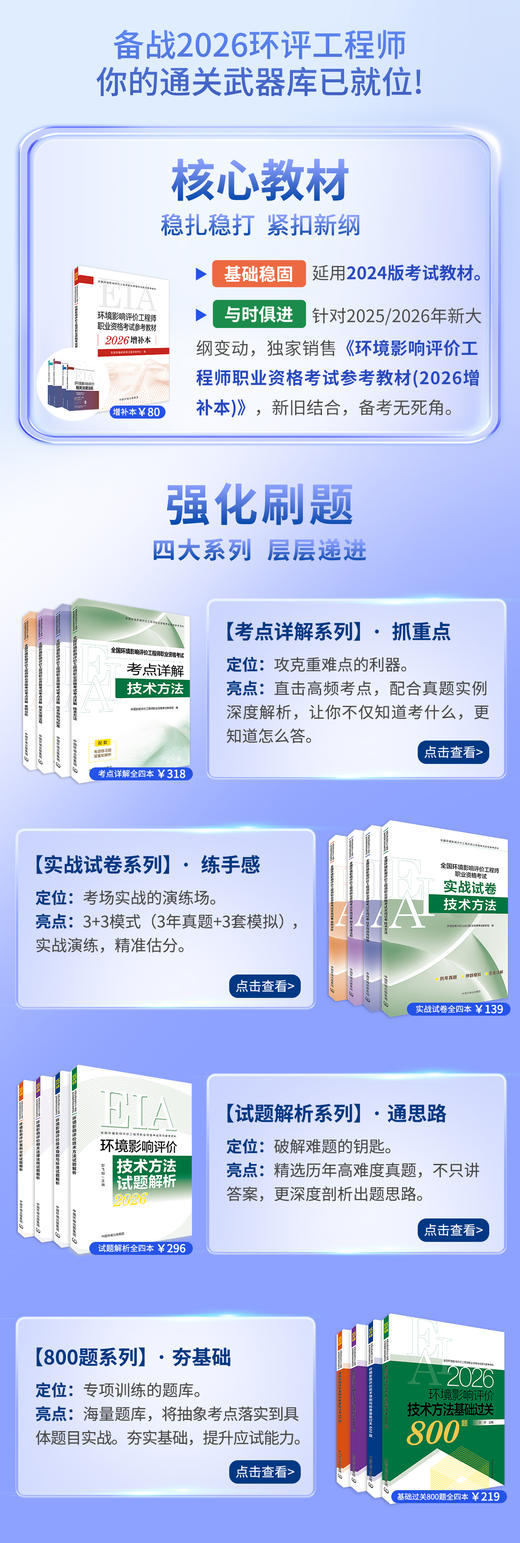 【备考2026】【环评大全套】官方24年主教材+25-26年变更增补本&四个系列教辅【实战试卷】【试题解析】【考点详解】【基础过关】 商品图2