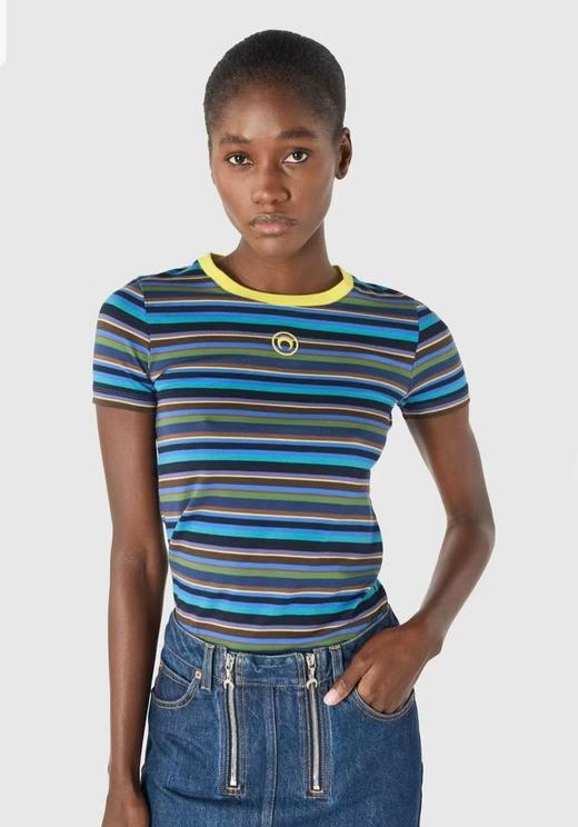 女款月亮条纹短袖T恤la 商品图2