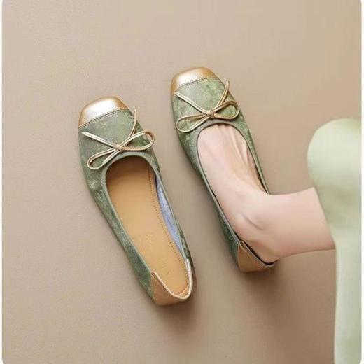 EEKNYUU法式绸缎蛋卷鞋 ，柔软鞋底，绸缎面料，小巧蝴蝶结，多种风格穿搭 商品图2