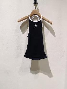 女款月亮挂脖背心he